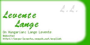 levente lange business card